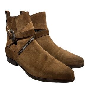 All Saints ‘Tejus Zip Boot’ in tan suede. Size US 8 or EU 38